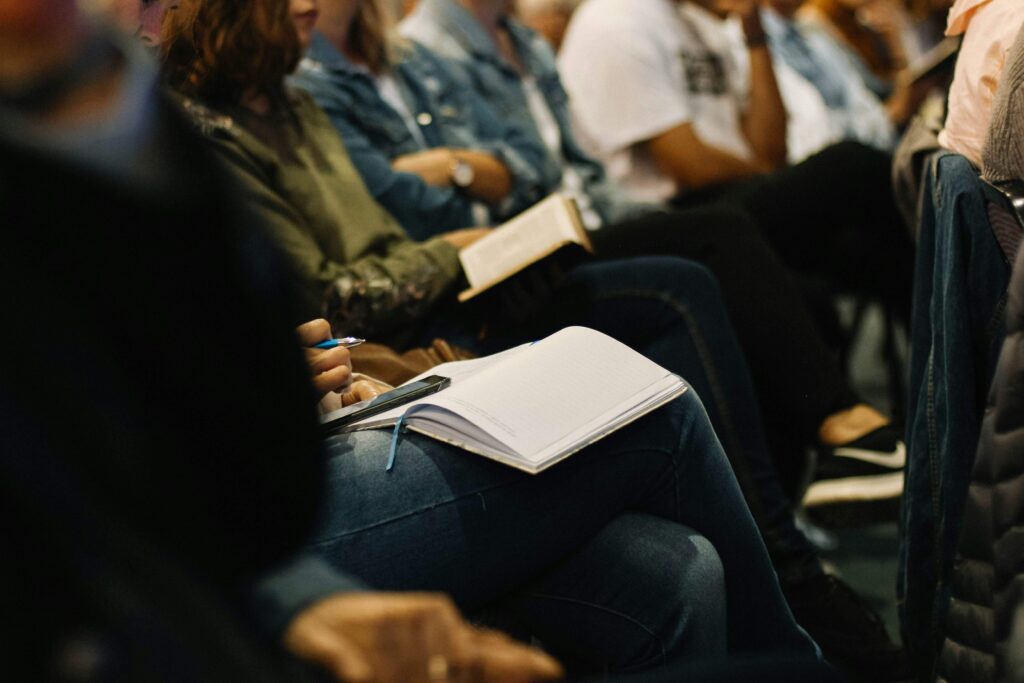 group of people ready to take notes